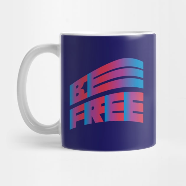 Be Free (Gradient Typography design) by lents